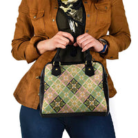 Seamless Pattern Puakenikeni and Kalo Shoulder Handbag LT9 - Polynesian Pride