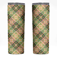 Seamless Pattern Puakenikeni and Kalo Skinny Tumbler - Polynesian Pride