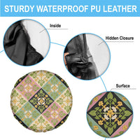 Seamless Pattern Puakenikeni and Kalo Spare Tire Cover LT9 - Polynesian Pride