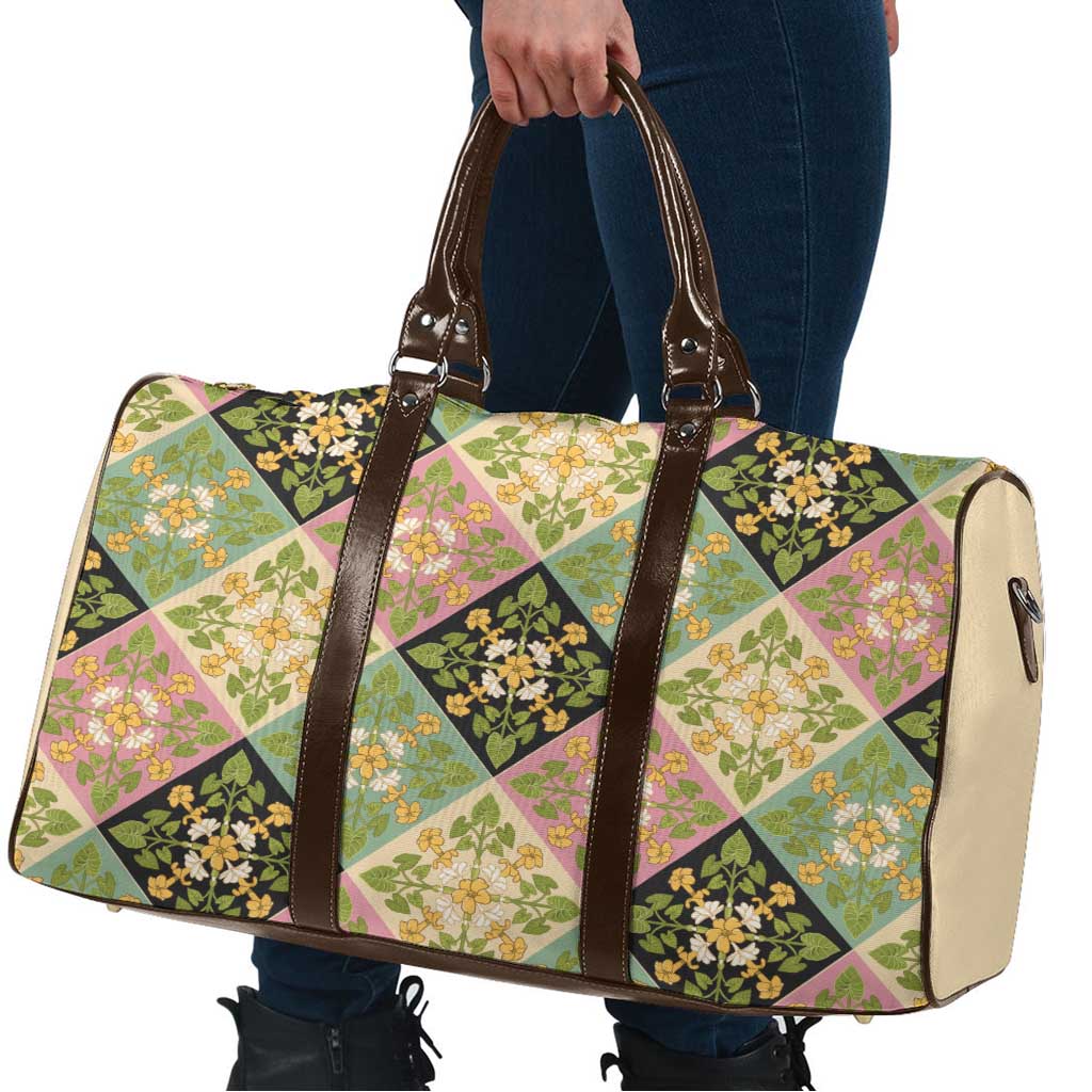 Seamless Pattern Puakenikeni and Kalo Travel Bag - Polynesian Pride