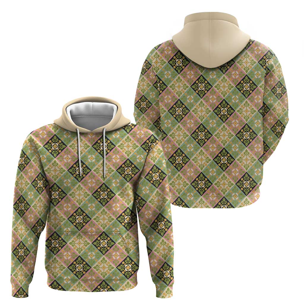 Seamless Pattern Puakenikeni and Kalo Zip Hoodie LT9 - Polynesian Pride