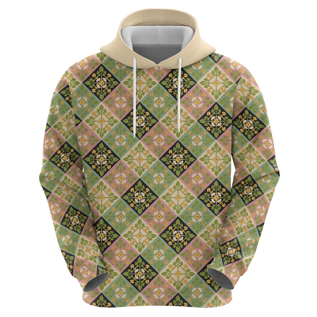Seamless Pattern Puakenikeni and Kalo Zip Hoodie LT9 - Polynesian Pride