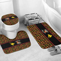 Papua New Guinea Kumuls Bathroom Set Bird of Paradise Black Version LT9 Mat Set Only (3 pcs) One Size Black - Polynesian Pride