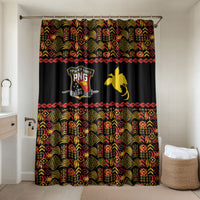Papua New Guinea Kumuls Bathroom Set Bird of Paradise Black Version LT9 Shower Curtain Only Black - Polynesian Pride