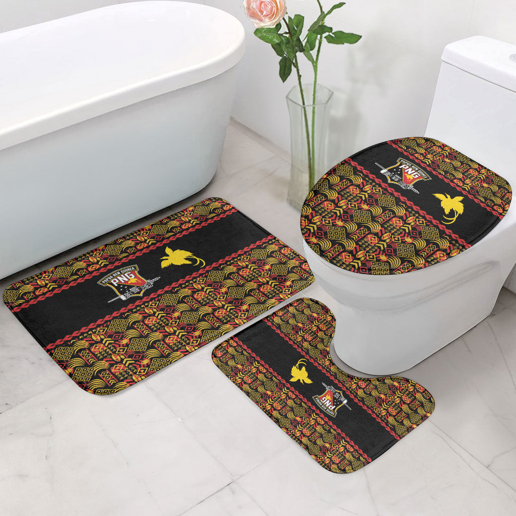 Papua New Guinea Kumuls Bathroom Set Bird of Paradise Black Version LT9 - Polynesian Pride