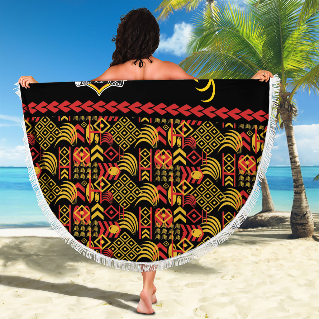 Papua New Guinea Kumuls Beach Blanket Bird of Paradise Black Version LT9 - Polynesian Pride
