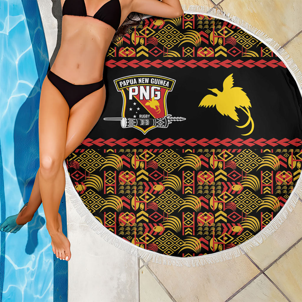 Papua New Guinea Kumuls Beach Blanket Bird of Paradise Black Version LT9 - Polynesian Pride