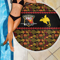 Papua New Guinea Kumuls Beach Blanket Bird of Paradise Black Version LT9 - Polynesian Pride