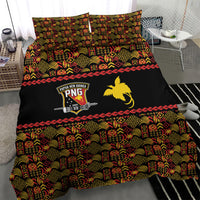 Papua New Guinea Kumuls Bedding Set Bird of Paradise Black Version