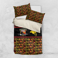 Papua New Guinea Kumuls Bedding Set Bird of Paradise Black Version