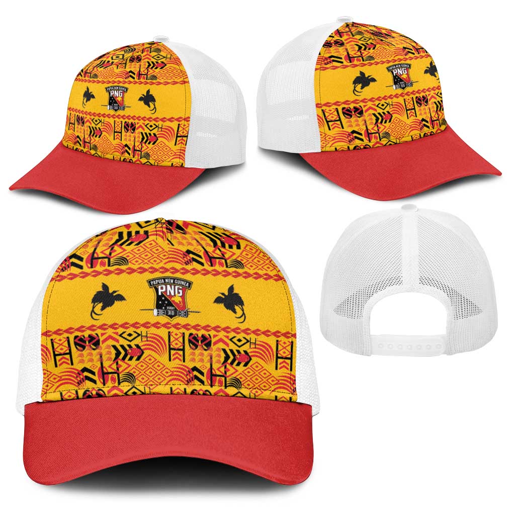 Papua New Guinea Kumuls Baseball Net Cap Bird of Paradise Gold Version LT9 - Polynesian Pride