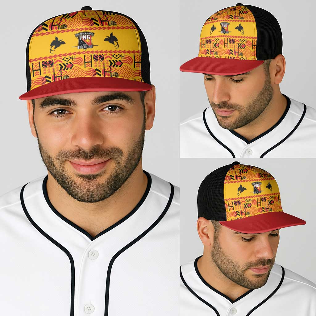 Papua New Guinea Kumuls Baseball Net Cap Bird of Paradise Gold Version LT9 - Polynesian Pride