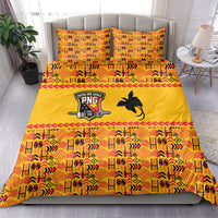 Papua New Guinea Kumuls Bedding Set Bird of Paradise Gold Version LT9 - Polynesian Pride