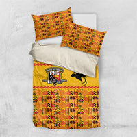 Papua New Guinea Kumuls Bedding Set Bird of Paradise Gold Version LT9 US Twin 172cm x 218cm Gold - Polynesian Pride