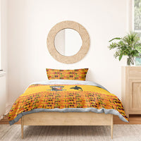 Papua New Guinea Kumuls Bedding Set Bird of Paradise Gold Version LT9 - Polynesian Pride