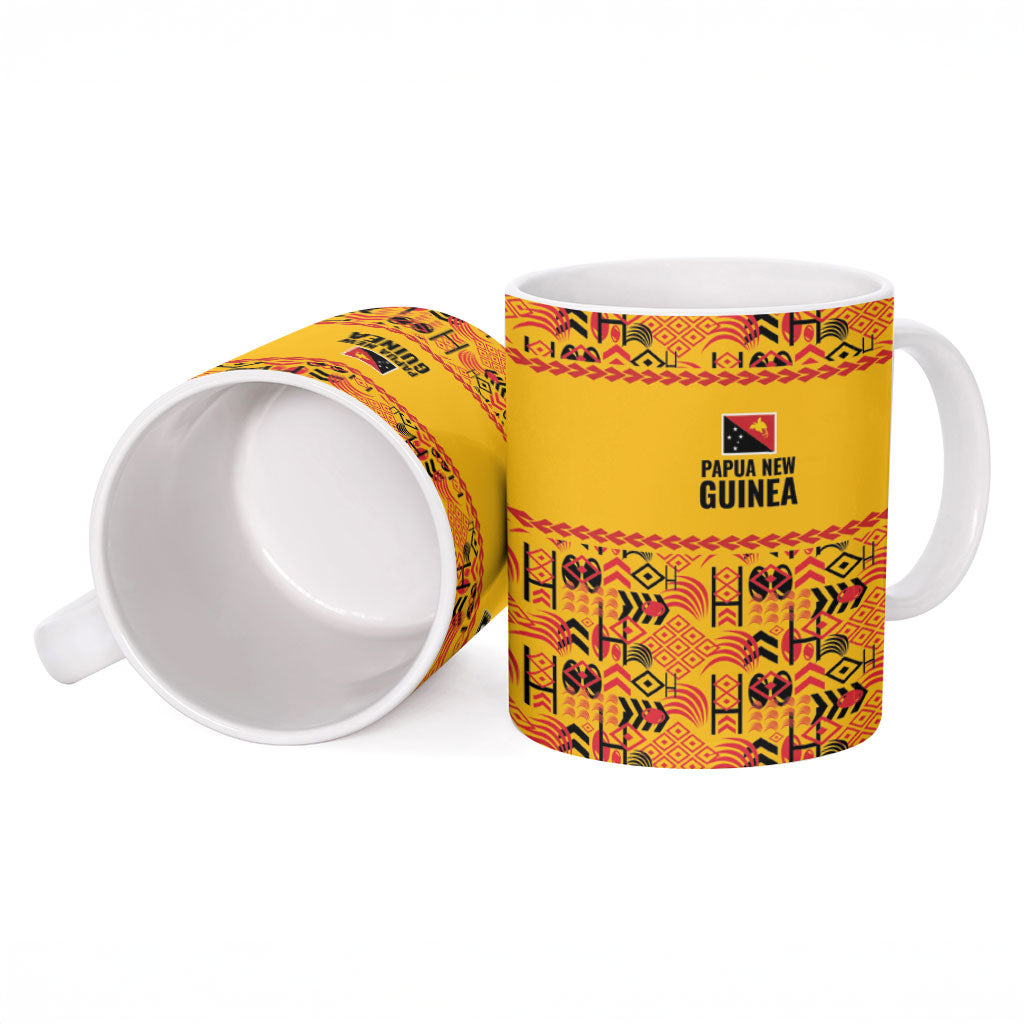 Papua New Guinea Kumuls Ceramic Mug Bird of Paradise Gold Version LT9 - Polynesian Pride