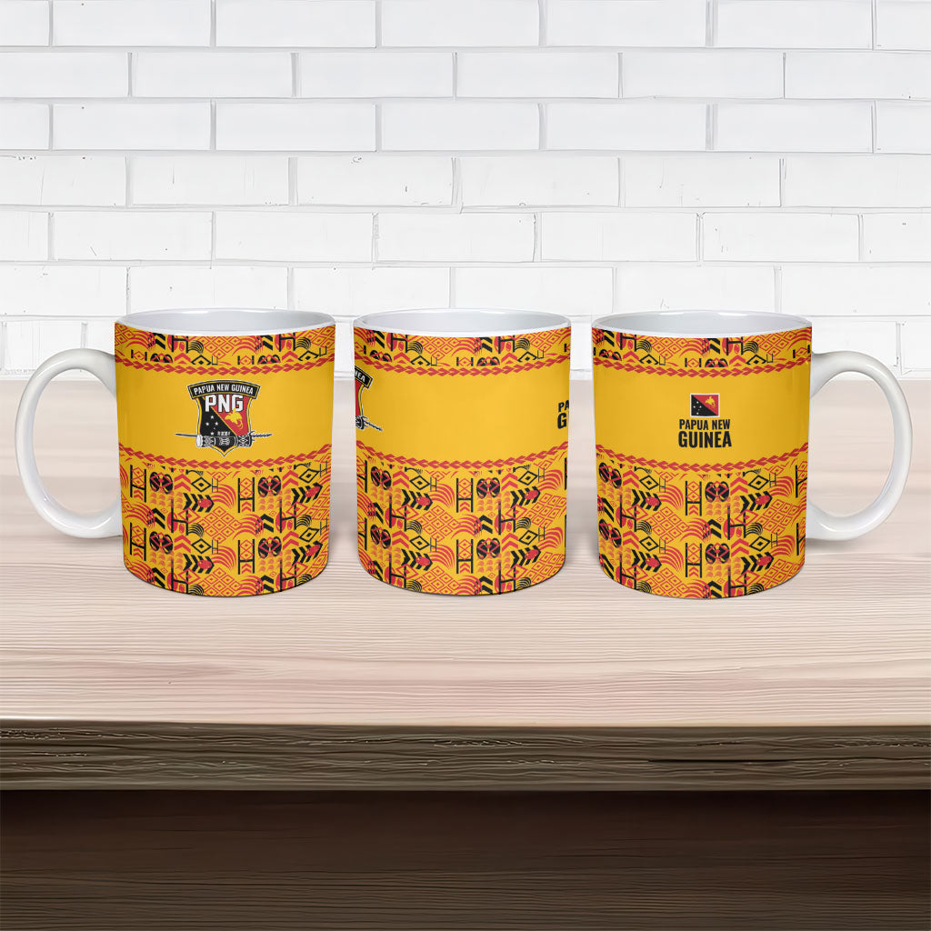 Papua New Guinea Kumuls Ceramic Mug Bird of Paradise Gold Version LT9 - Polynesian Pride