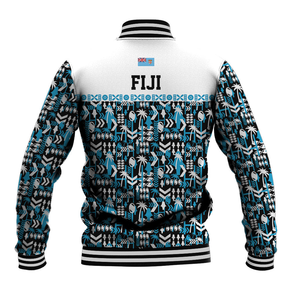 Fiji Bati Baseball Jacket Bati Island Warrior Geometry LT9 - Polynesian Pride