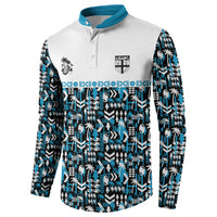 Fiji Bati Button Sweatshirt Bati Island Warrior Geometry LT9 - Polynesian Pride