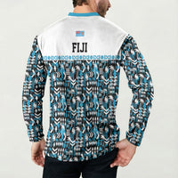 Fiji Bati Button Sweatshirt Bati Island Warrior Geometry LT9 - Polynesian Pride