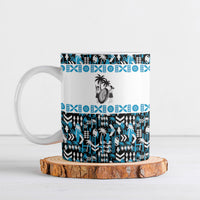 Fiji Bati Ceramic Mug Bati Island Warrior Geometry LT9 Blue - Polynesian Pride