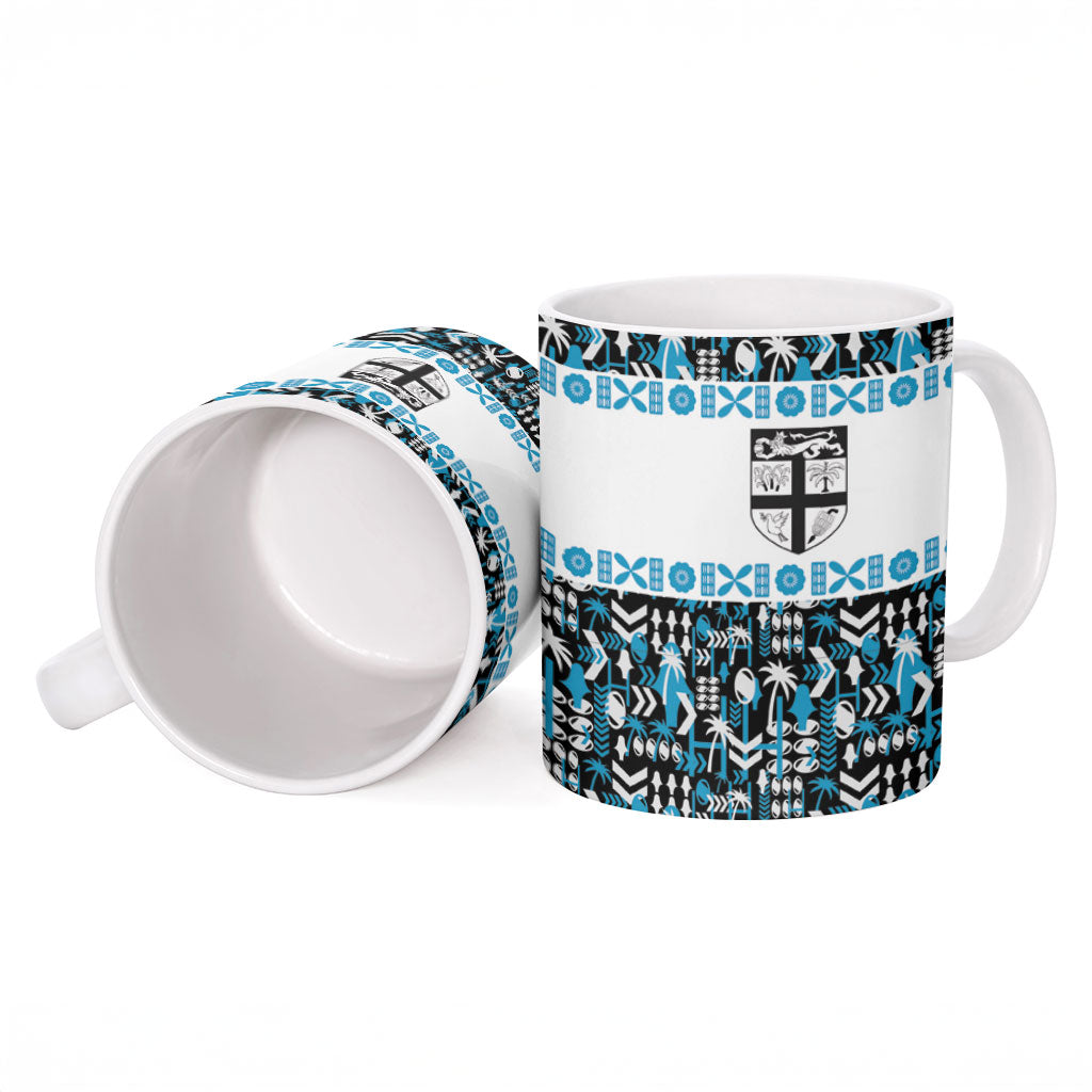 Fiji Bati Ceramic Mug Bati Island Warrior Geometry LT9 - Polynesian Pride