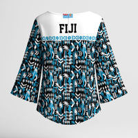 Fiji Bati Kimono Sleeve Blouse Bati Island Warrior Geometry LT9 - Polynesian Pride