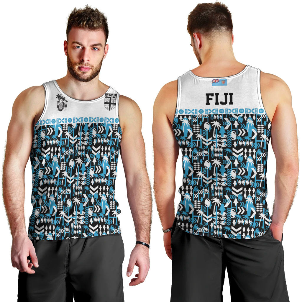 Fiji Bati Men Tank Top Bati Island Warrior Geometry LT9 - Polynesian Pride