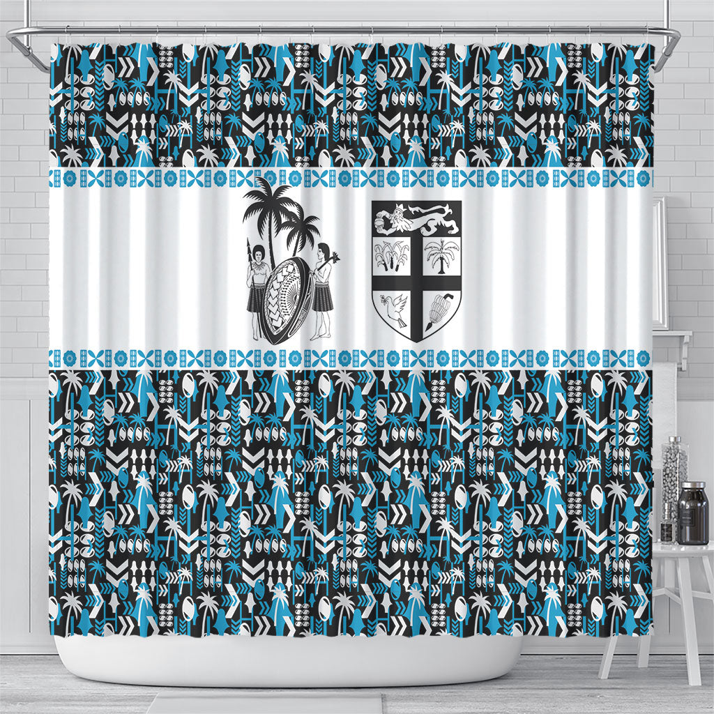 Fiji Bati Shower Curtain Bati Island Warrior Geometry