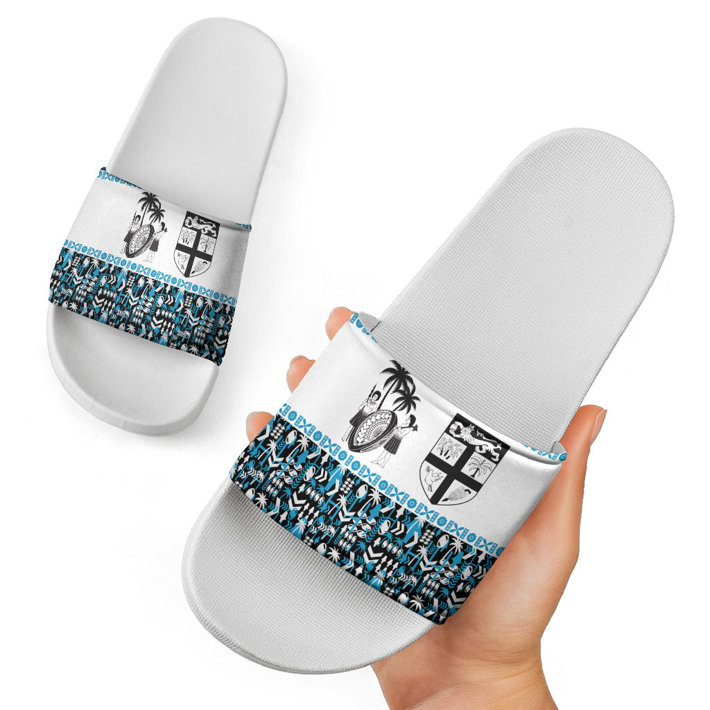 Fiji Bati Slide Sandals Bati Island Warrior Geometry