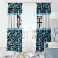 Fiji Bati Window Curtain Bati Island Warrior Geometry LT9 - Polynesian Pride