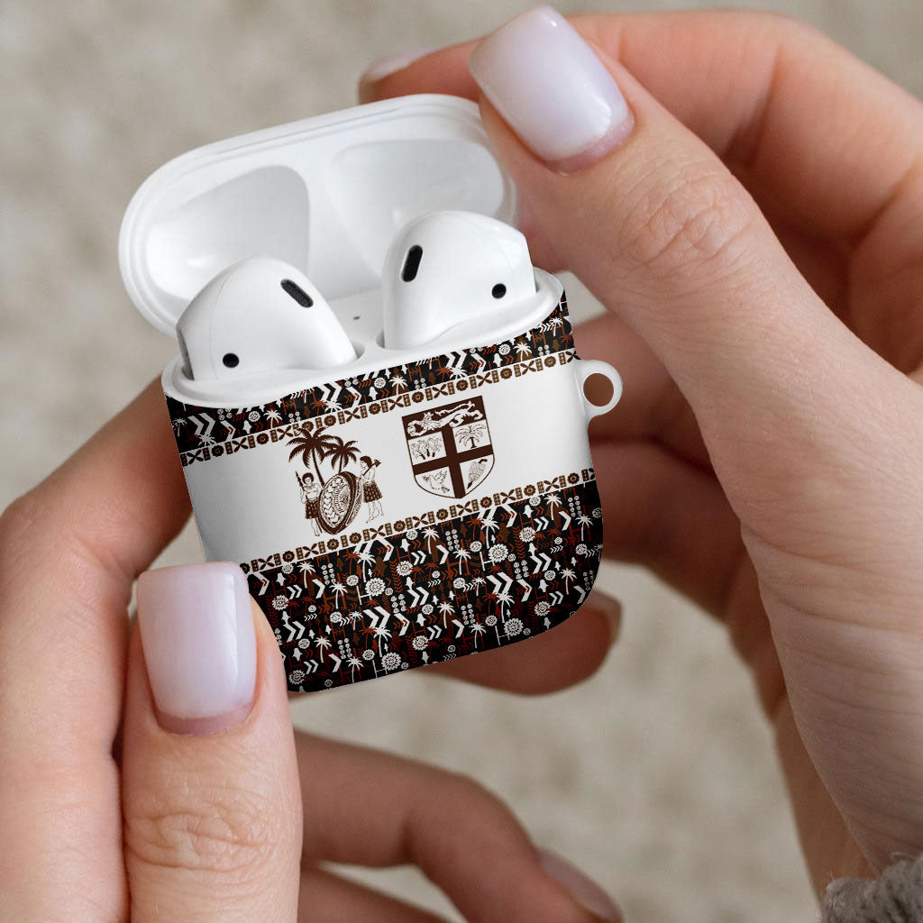 Fiji Bati AirPods Case Masi-inspired Tapa Pattern LT9 - Polynesian Pride