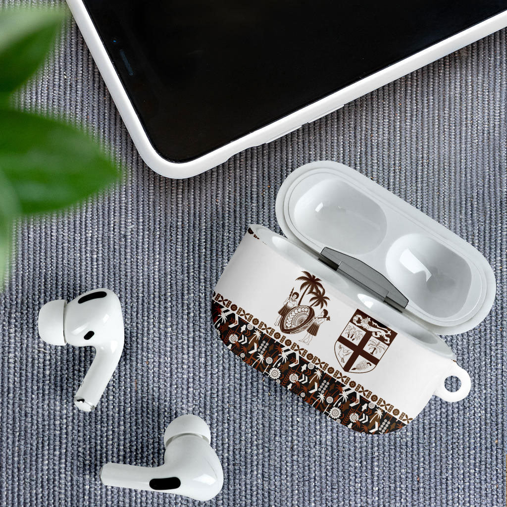 Fiji Bati AirPods Case Masi-inspired Tapa Pattern LT9 - Polynesian Pride