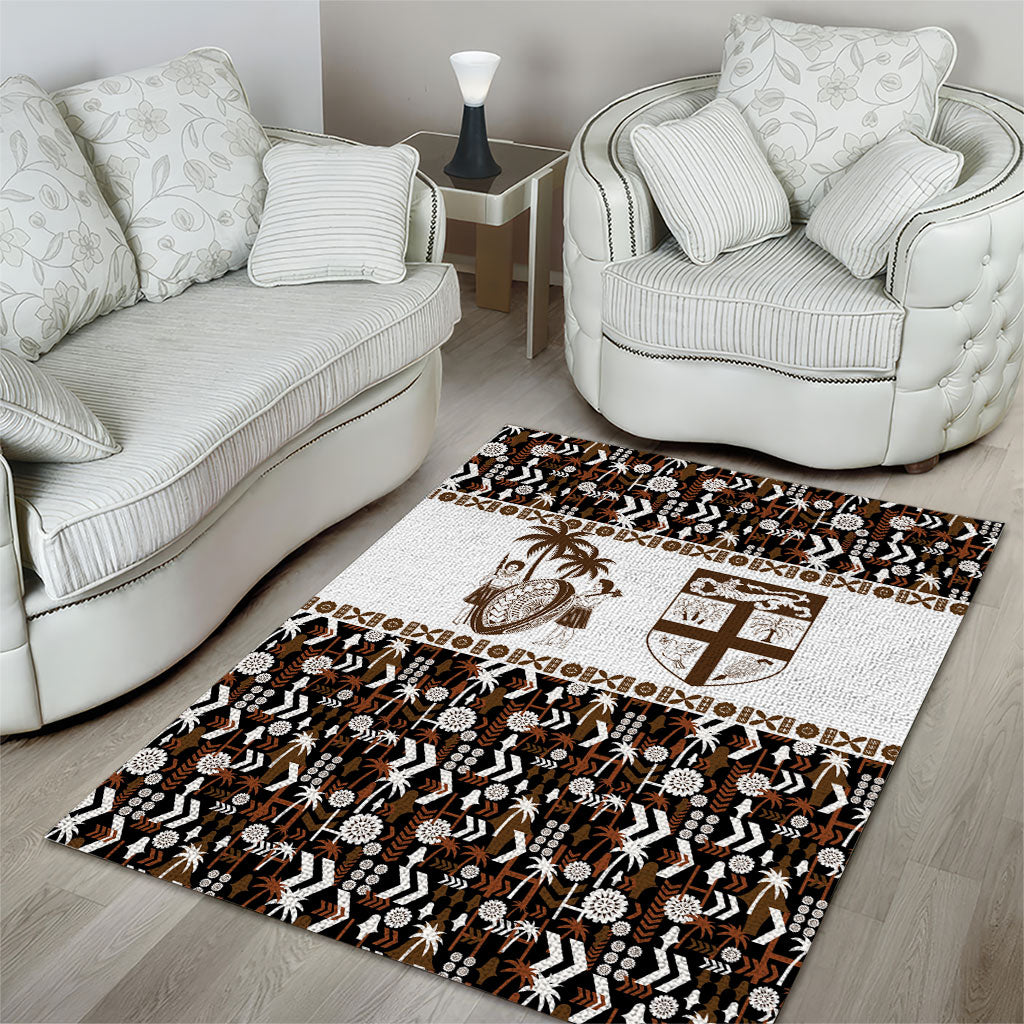 Fiji Bati Area Rug Masi-inspired Tapa Pattern LT9 - Polynesian Pride