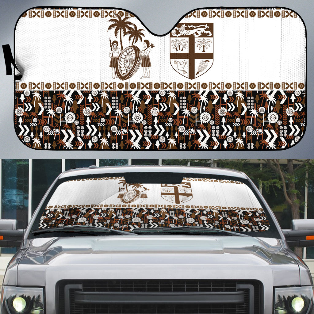 Fiji Bati Auto Sun Shade Masi-inspired Tapa Pattern