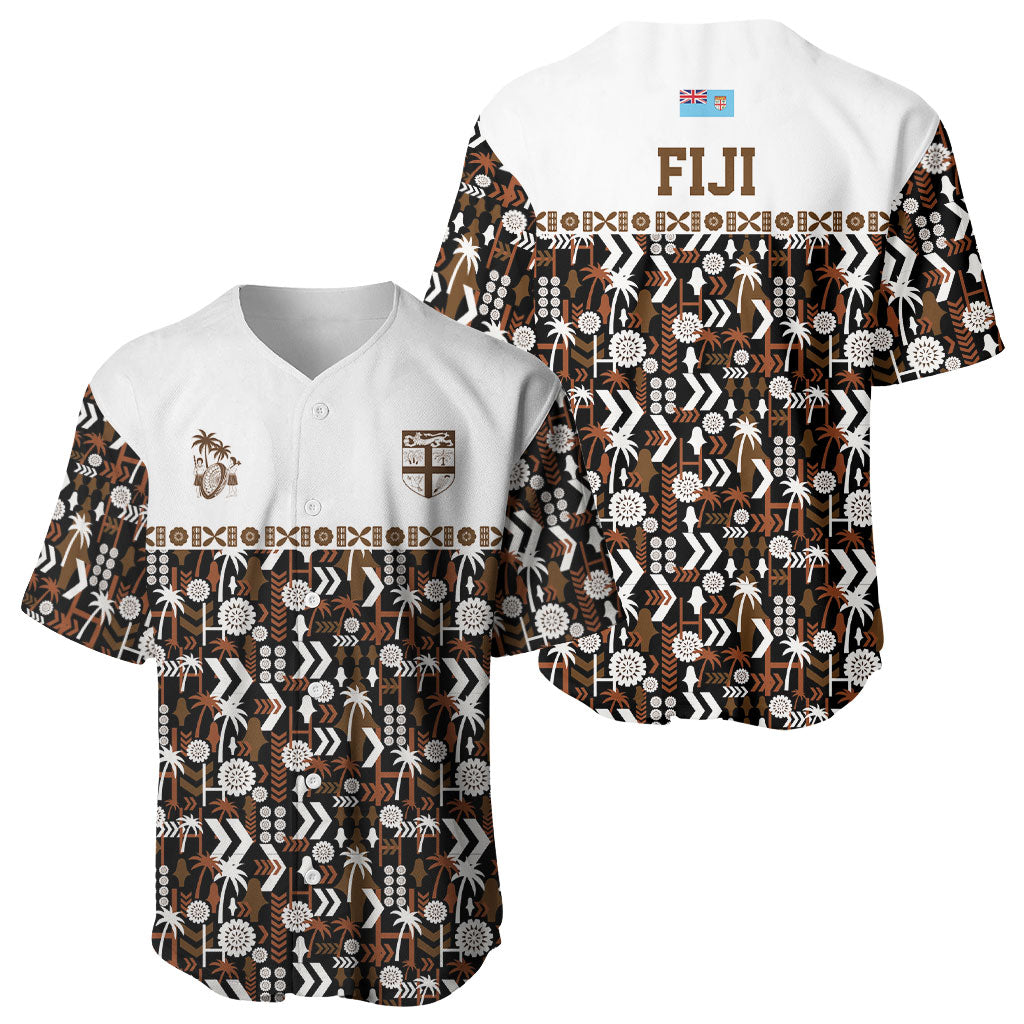 Fiji Bati Baseball Jersey Masi-inspired Tapa Pattern LT9 - Polynesian Pride