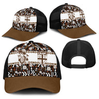 Fiji Bati Baseball Net Cap Masi-inspired Tapa Pattern LT9 - Polynesian Pride