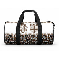 Fiji Bati Duffle Bag Masi-inspired Tapa Pattern LT9 One size Brown - Polynesian Pride