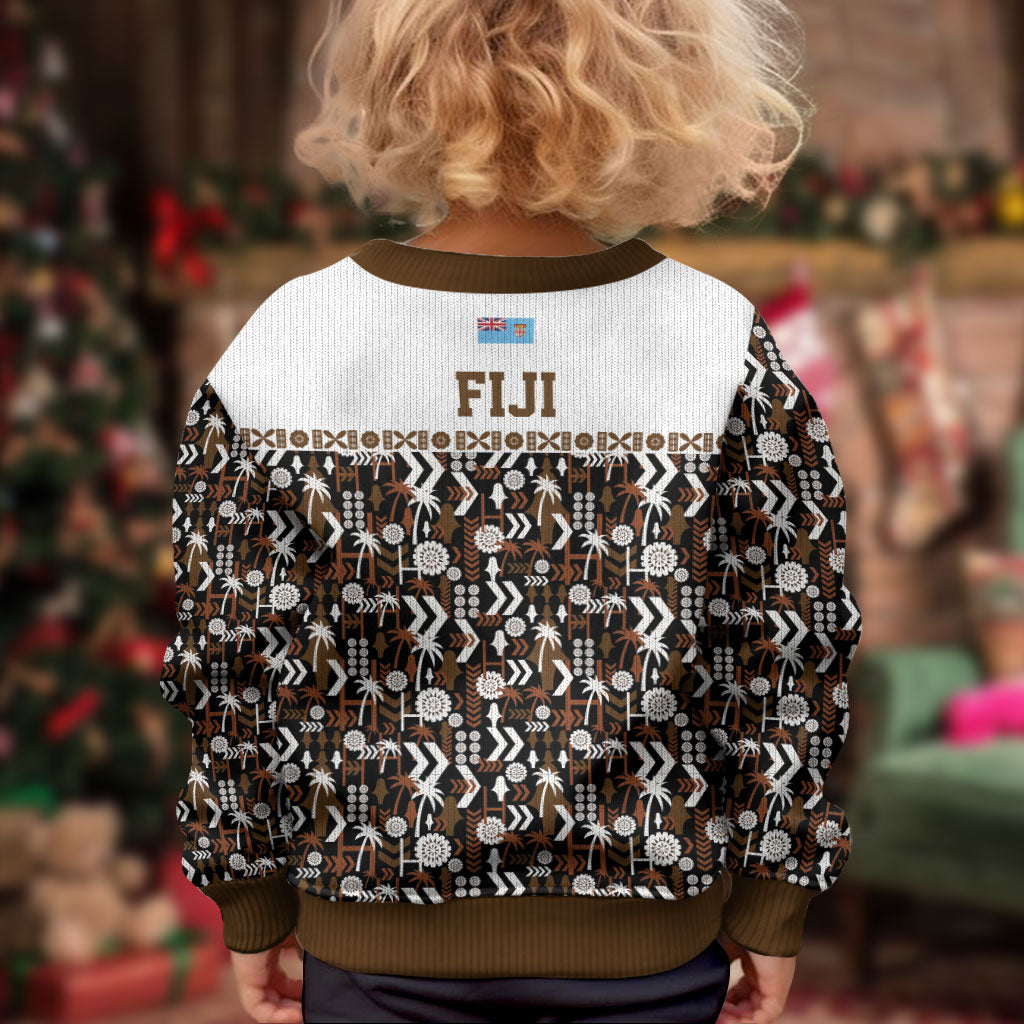 Fiji Bati Kid Ugly Christmas Sweater Masi-inspired Tapa Pattern LT9 - Polynesian Pride