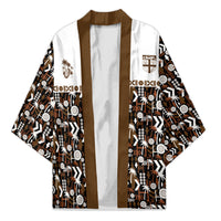 Fiji Bati Kimono Masi-inspired Tapa Pattern LT9 Unisex Brown - Polynesian Pride
