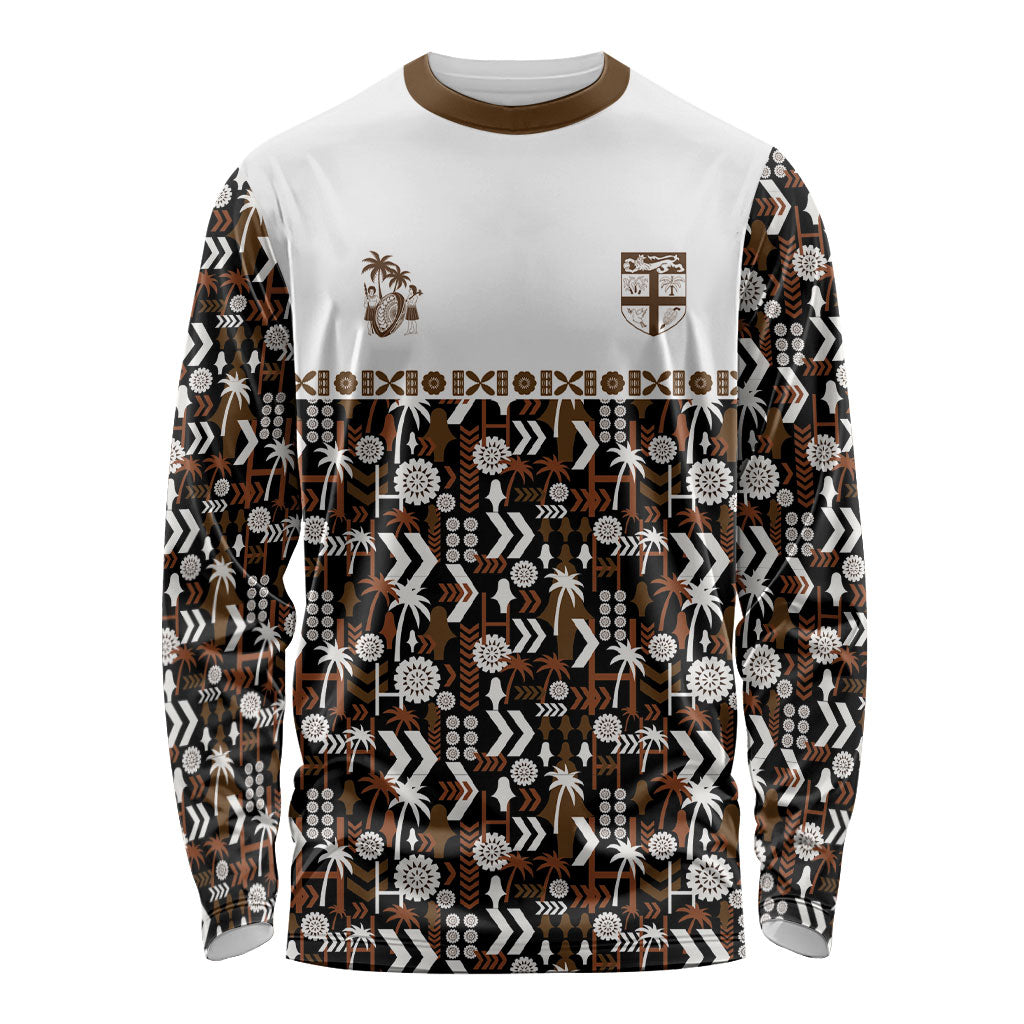 Fiji Bati Long Sleeve Shirt Masi-inspired Tapa Pattern