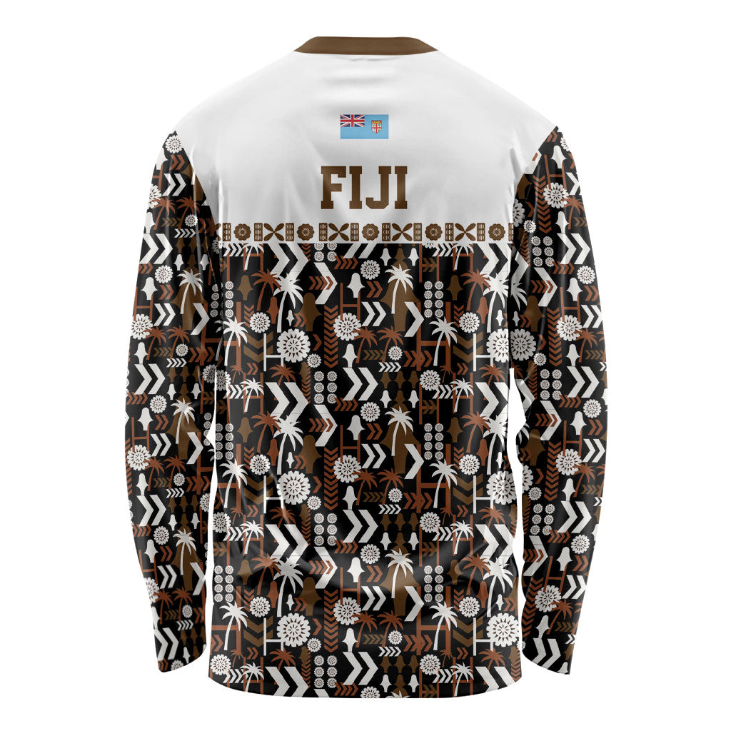 Fiji Bati Long Sleeve Shirt Masi-inspired Tapa Pattern