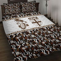 Fiji Bati Quilt Bed Set Masi-inspired Tapa Pattern LT9 Brown - Polynesian Pride