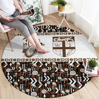 Fiji Bati Round Carpet Masi-inspired Tapa Pattern LT9 - Polynesian Pride