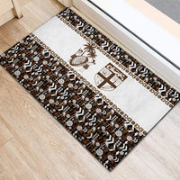 Fiji Bati Rubber Doormat Masi-inspired Tapa Pattern LT9 - Polynesian Pride