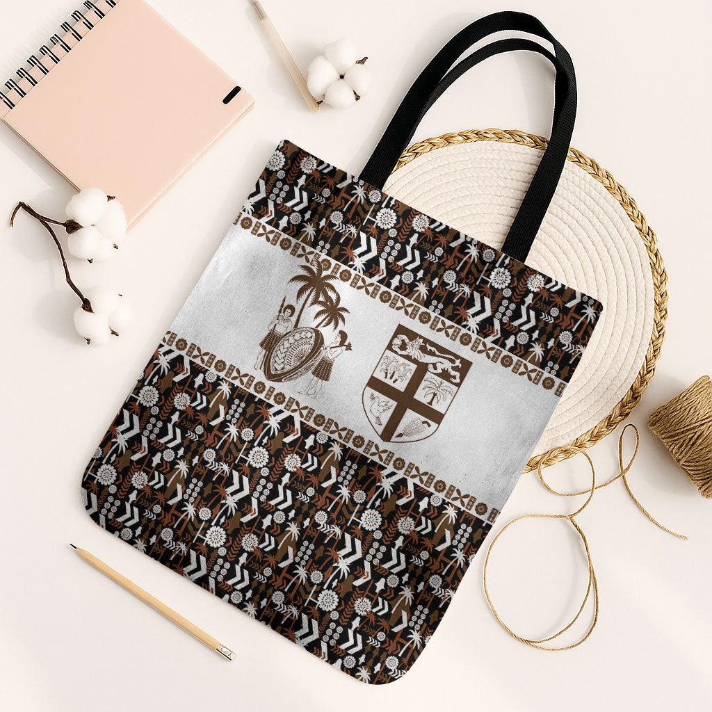Fiji Bati Tote Bag Masi-inspired Tapa Pattern