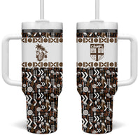 Fiji Bati Tumbler With Handle Masi-inspired Tapa Pattern