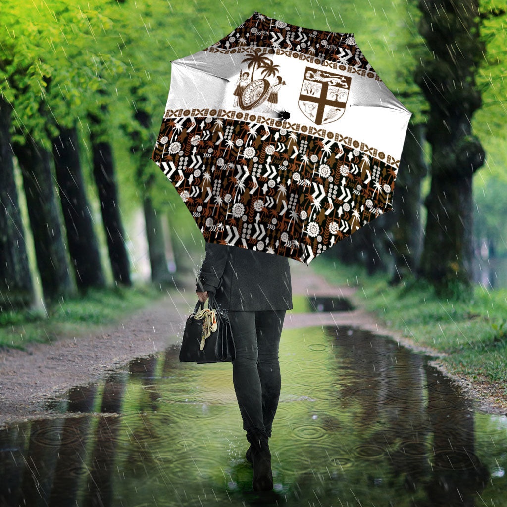 Fiji Bati Umbrella Masi-inspired Tapa Pattern LT9 - Polynesian Pride