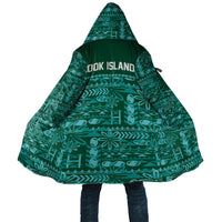 Cook Islands Island Floral Cloak Teal Traditional Kuki's Geometric Pattern LT9 Unisex Teal - Polynesian Pride