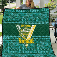 Cook Islands Island Floral Quilt Teal Traditional Kuki's Geometric Pattern